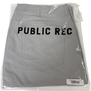 Public Rec Workday 2.0 Pants Men’s 34x28 Fog Gray Performance Straight Leg NEW